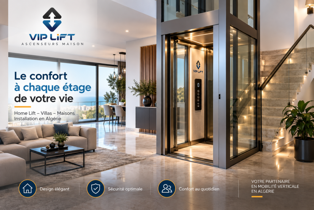 Home Lift installé dans une villa moderne
