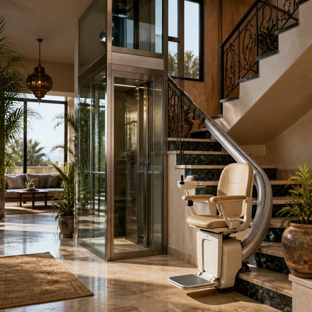 Ascenseur maison ou monte-escalier : quelle solution choisir pour une villa en Algérie ?